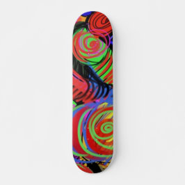 Skateboard Motif Abstrait circulaire