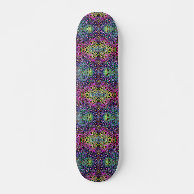 Skateboard Motif Abstrait du Kaleidoscope (Devant)