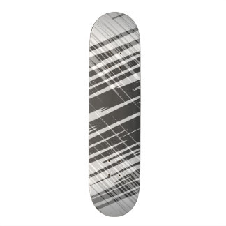 Skateboard Motif blanc noir abstrait moderne de rayures