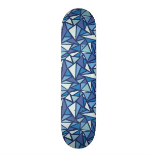 Skateboard Motif bleu abstrait de Crsytal de glace