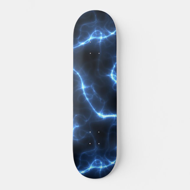 Skateboard Motif bleu courant électrique (Recto)