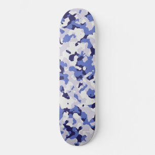 Skateboard Motif bleu de camouflage