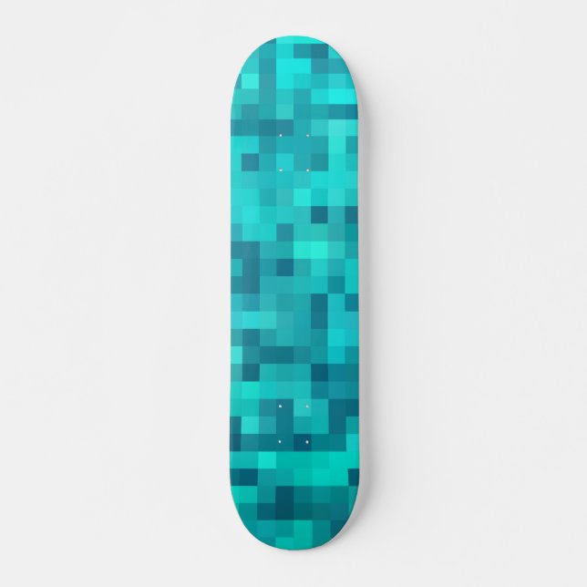 Skateboard Motif bleu Turquoise turquoise (Devant)