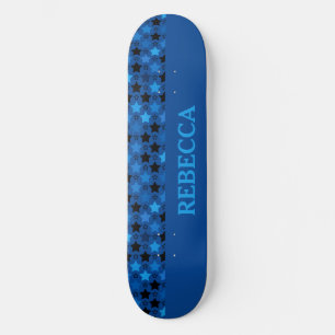 Skateboard Motif Blue Star