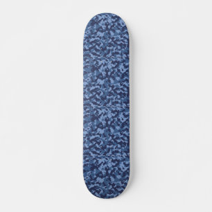 Skateboard Motif Camouflage militaire bleu