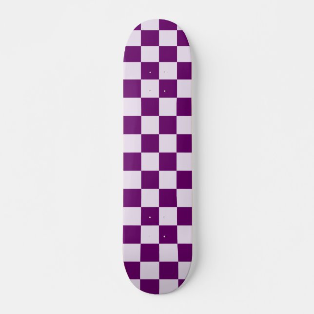 Skateboard Motif Checkered pourpre (Devant)