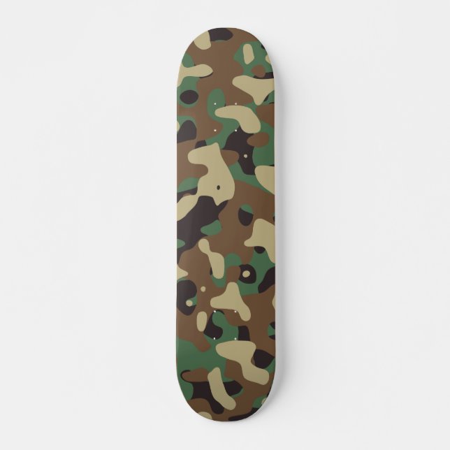 Skateboard Motif classique Camo de région boisée (Devant)