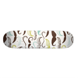 Skateboard Motif coloré drôle pour des amants de moustache