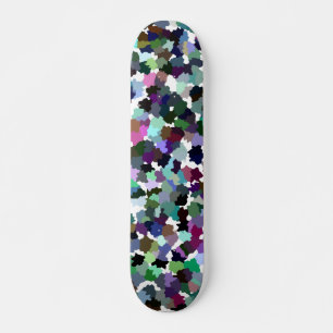 Skateboard Motif cristal Abstrait multicolore