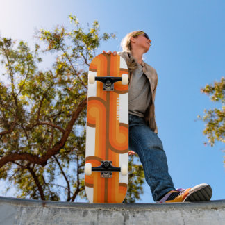 Skateboard Motif d'art Brown orange personnalisé