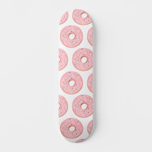 Skateboard Motif de beignets roses