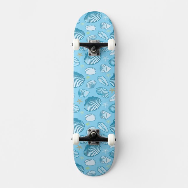 Skateboard Motif de bleu d'océan (Recto)
