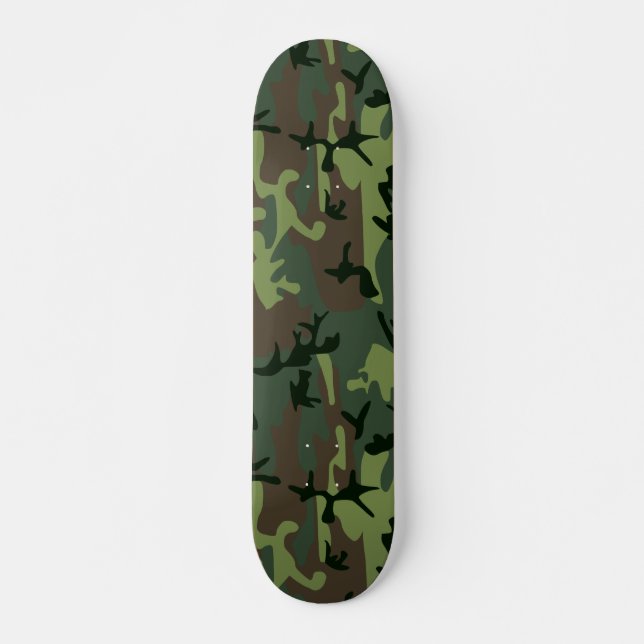 Skateboard Motif de brun de vert de Camo de camouflage (Devant)
