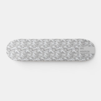Skateboard Motif de camouflage en gris triple