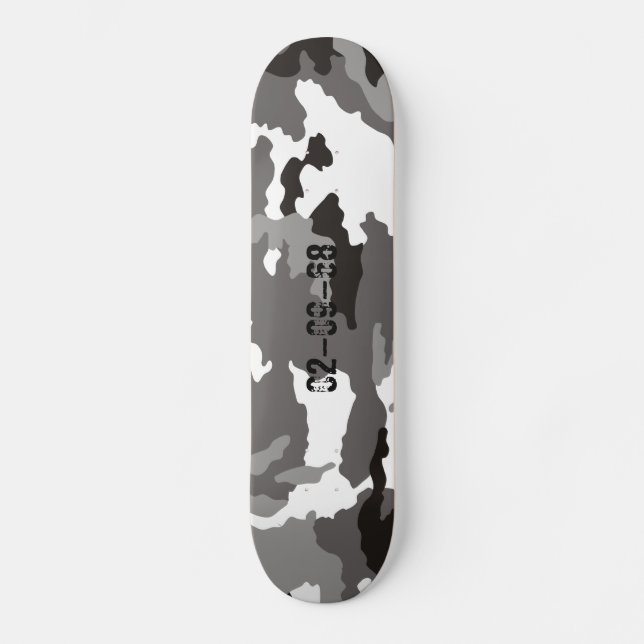 Skateboard Motif de camouflage gris (Recto)