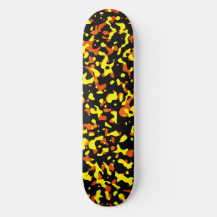 Skateboard Motif de camouflage jaune et orange tendance
