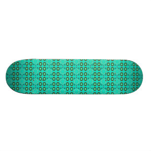 Skateboard motif de cercle de turquoise