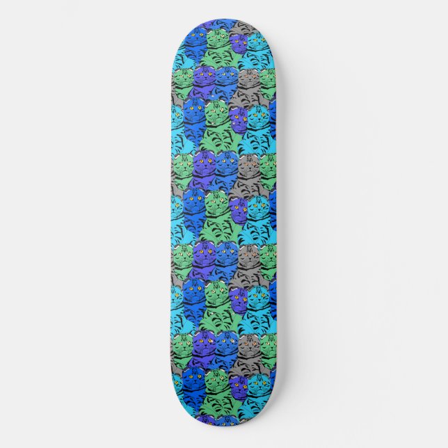 Skateboard Motif de chat (Recto)