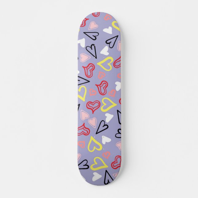Skateboard Motif de coeur 31 (Devant)