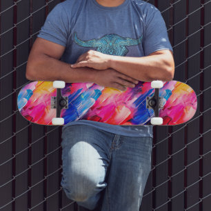 Skateboard motif de coups de pinceau 2