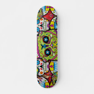 Skateboard Motif de crânes de sucre