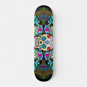 Skateboard Motif de crânes de sucre