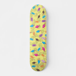 Skateboard Motif de crème glacée d'été coloré