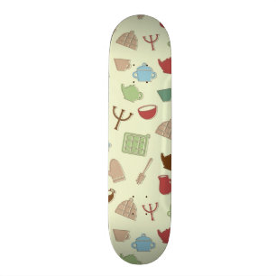 Skateboard Motif de cuisine