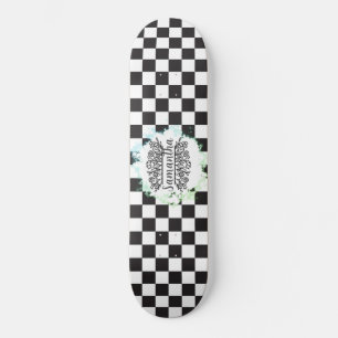 Skateboard motif de damier