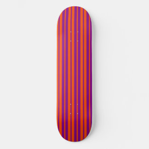 Skateboard Motif de design de rayures élégantes orange et vio