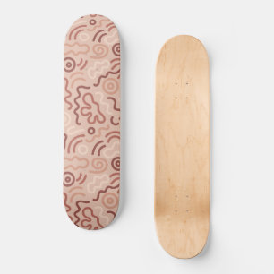 Skateboard Motif de doodle de fête abstrait