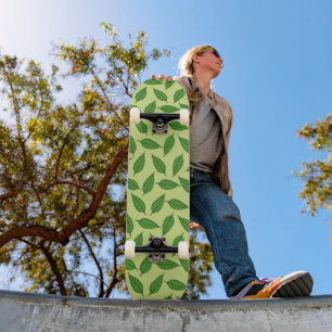 Skateboard Motif De Feuilles, Motif De Feuilles, Feuilles De