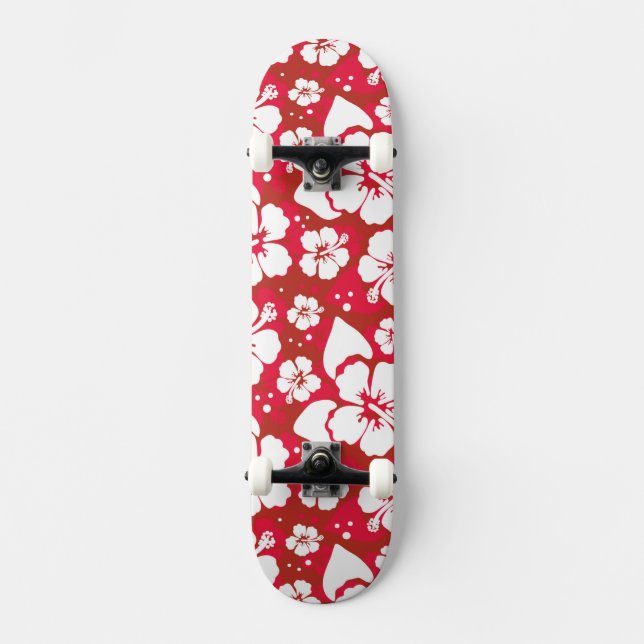 Skateboard Motif de fleurs de ketmie (Recto)