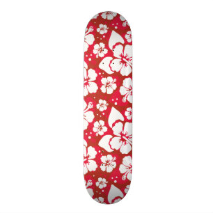 Skateboard Motif de fleurs de ketmie