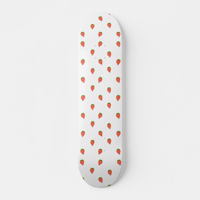 Skateboard Motif de fraise de style de bande dessinée (Devant)