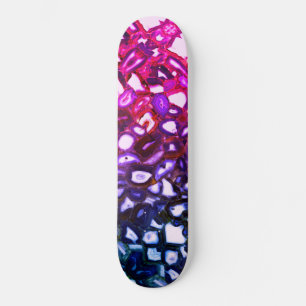 Skateboard motif de géoode rose Abstrait
