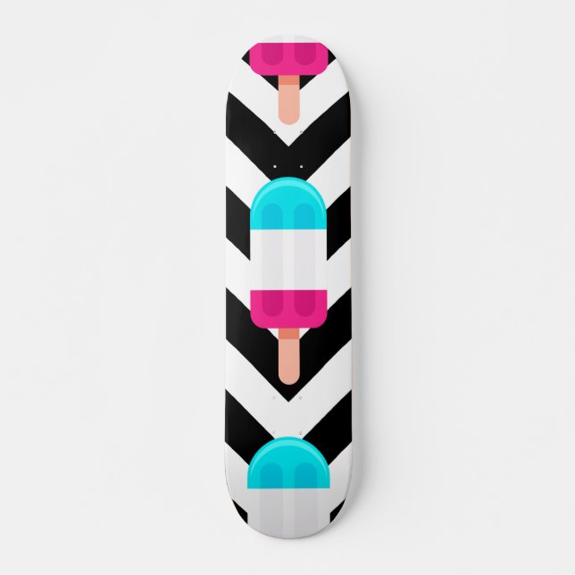 Skateboard Motif de glace en été (Devant)