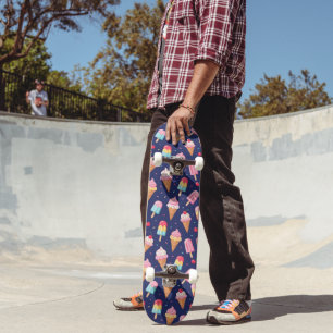 Skateboard Motif de glace, popsicles et cerises