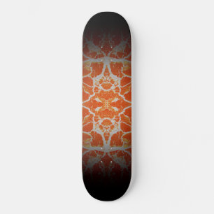 Skateboard Motif de kaléidoscope orange