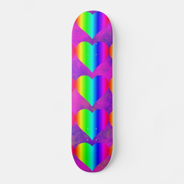 Skateboard Motif de l'adolescence d'arc-en-ciel d'amusement (Recto)