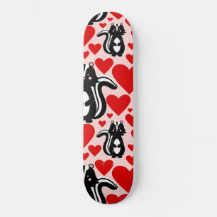 Skateboard Motif de l'illustration du coeur rose de Valentine
