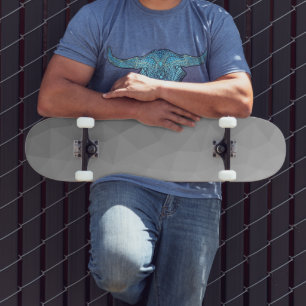 Skateboard Motif de maille géométrique à dégradé gris
