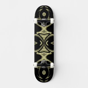 Skateboard motif de mode doré moderne