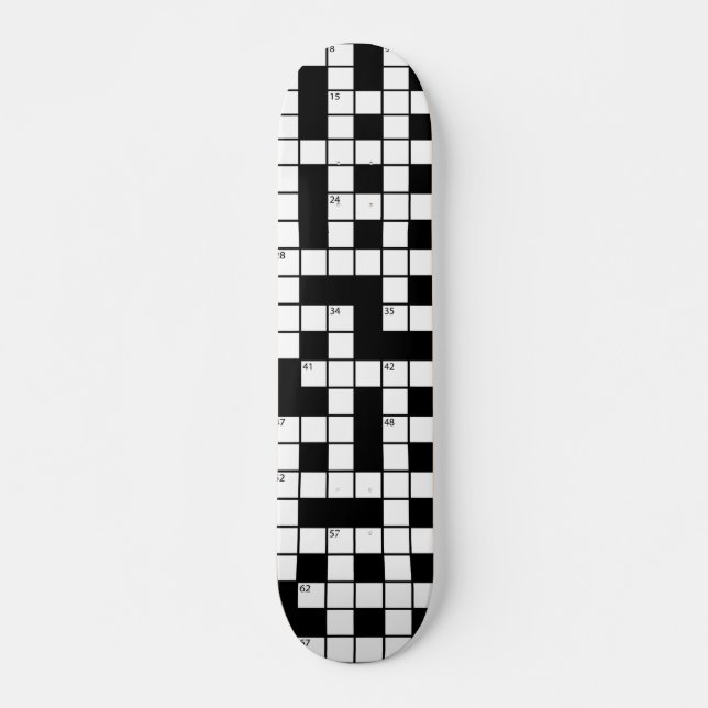 Skateboard Motif de mots croisés (Devant)