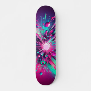 Skateboard Motif de peinture de néon de séchage