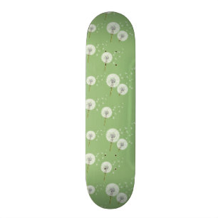 Skateboard Motif de pissenlit sur l'arrière - plan vert