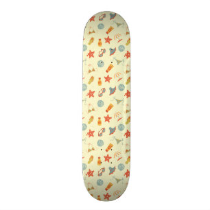 Skateboard Motif de plage d'été