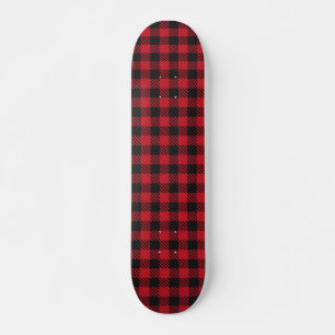 Skateboard Motif de plaid du Carré Red Black Buffalo 1