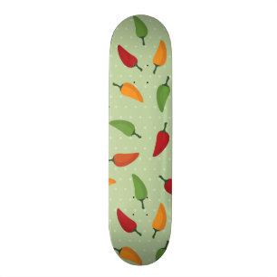 Skateboard Motif de poivre de piments