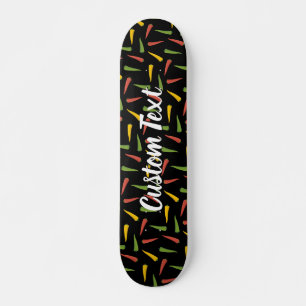 Skateboard Motif de poivrons colorés